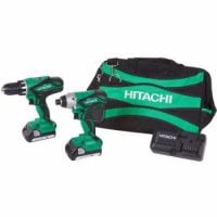 Hitachi KC18DGL 18-Volt Cordless Lithium Ion Driver Drill and Impact Driver Combo Kit Review